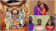 Princess Emily Victoria: Otumfuo's pretty niece looks regal in her stunning kente ensembles for her traditional wedding