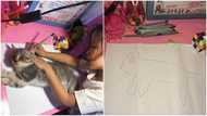 Funny photos of kid who used live cat to make sketch go viral, many 'praise' her act