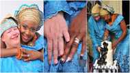 'Oyibo' man celebrates 5th wedding anniversary with African woman; shares stunning photos