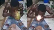 Ghanaian man shows power; peels coconut husk with bare teeth in eye-popping video