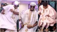 "Nigerian men are the best": Domineering groom shines like star in wedding dance, does fancy legwork in video