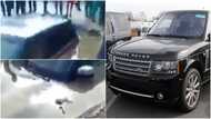 No be juju be that? Reactions as gutter ‘swallows’ range rover after heavy rainfall, video goes viral
