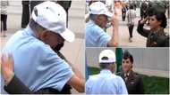 Heartwarming video shows us Marine Officer getting her 1st salute from her grandfather, many are emotional