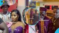 Ghanaians blast Lil Win for refusing to hold his wife's hand at movie premiere; "Walking as if he is going to divorce her"