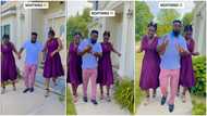 US-based Ghanaian dad flaunts adorable twin daughters in video; warms hearts
