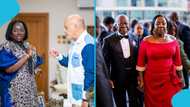 Otumfuo's wife speaks fluent French as world-famous fashion designer visits Kumasi