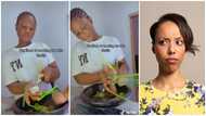 Video captures young GH lady busily grinding pepper with her extra long nails