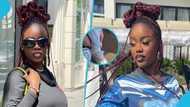 Gyakie rocks knee-level braids and GH¢14,000 Louis Vuitton sneakers to perform in Portugal; "This hair-do is royalty"