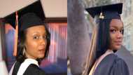 Determined lady bags her master's degree two years after her mom earned hers; drops stunning photo