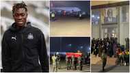Christian Atsu: Sorrowful videos as late Ghanaian midfielder's remains arrive at Kotoka airport
