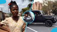 Ama Yeboah shows a new level abroad while driving a Mercedes G-Class