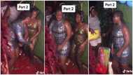 TikTok star Asantewaa dances with intense enrgy at party, peeps say she's not behaving like a married woman