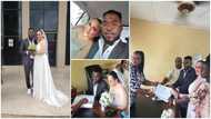 Beautiful photos drop as man marries pretty 'oyinbo lady' in style, many say she looks young