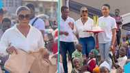 Ghanaian businesswoman celebrates birthday with street children at Lapaz Nii Boi Town