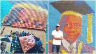How university student used over 6,000 bottle covers to create beautiful artwork (photos)