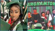 Lady graduates from us university, dances to Bisa Kdei's Azonto song, netizens react to video