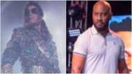 Nollywood actor Yul Edochie poses just like Michael Jackson on stage; fans praise his creativity