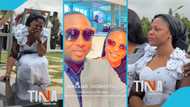 Samuel Aboagye's widow weeps at his grave one year after death, video stirs emotions