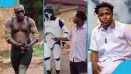 Ras Nene spotted with 'Tesla Robot', Kyekekyeku plays Elon Musk in new skit