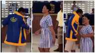 Many say as dance battle between Accra Aca boy & St Mary's girl goes viral: "She's good"