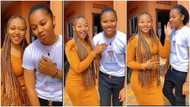 "Your brother is handsome": Lady plays and dances with her sibling who resembles her, video goes viral