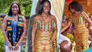 Otumfuo's daughter rocks her mum's kente from 20 years ago, photos melt hearts