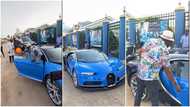 Despite cruises on terrible road with his $3million Bugatti Chiron in video