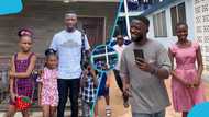 Kwaku Manu draws excited students as he visits daughter Vida at St Monica’s SHS