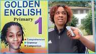 Girl on Golden English textbook cover transforms into a pretty lady, speaks fluently in video