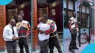 Elderly man abroad gets emotional after seeing Black Sherif, hugs him tight