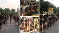 Katanga Hall residents clad in masks and wigs as they chant songs to mark Hall Week; video sparks reactions: As3m b3n koraaa ni