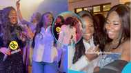 Emelia Brobbey looks fabulous in backless white shirt and denim jeans to Daddy Lumba's concert