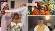 NDC's Alhaji Said Sinare's daughter looks ravishing in a shiny white gown and Asooke for her lavish wedding