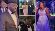 Despite and Ofori Sarpong rock luxury outfits to rich woman's lavish b'day party; fans react to video