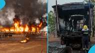 Devastating fire destroys Ibrahim Mahama’s heritage train