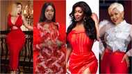 McBrown, Fella Makafui other celebs drop photos showing off their beauty in red attire to mark Val