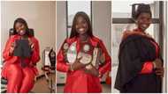 Beautiful photos as 18-year-old tops her class, clears 5 awards as she graduates with 1st-class