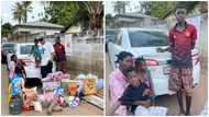 Ghanaian man donates food items to struggling family in Accra during festive season