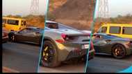 Ferrari 488 worth over GH¢6 million spotted on the Aflao-Tema highway, video goes viral