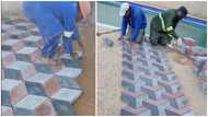 "This is pure creativity" - Video of floor layered with 3D bricks wows many on social media