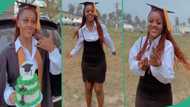 "She looks like Davido's Chioma": Lastborn goes to university, her matriculation video trends