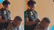 Ghanaian woman gives husband a lovely haircut: "Marry a partner who genuinely cares about you"