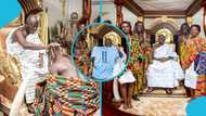 Man City star Jeremy Doku visits Manhyia, presents special gift to Asantehene Osei Tutu II (Photos)