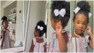You Are a Naughty Bird; Little Girl Says to her Mum, Screams on Seeing her Look in Mirror after Using Make up