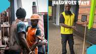 Elderly Ghanaian man sweeping for a living abroad gives some life lessons