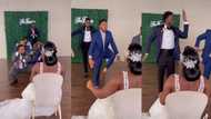 Groom puts on dance show for his bride at wedding with help of his groomsmen