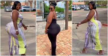 Plus-Size Lady With Heavy Behind Walks In Heels, Flaunts Her Thick Hips