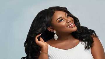 Stunning photos of Emelia Brobbey in bridal gown drop; fans can't wait for her wedding