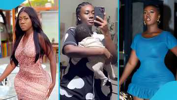 Motherhood looks good on her as Hajia Bintu shows off her bouncy baby girl in mirror selfie