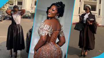 Plus-size Ghanaian lawyer Miss Akua ESQ flaunts her fine curves as she gets ready for court, video awes many